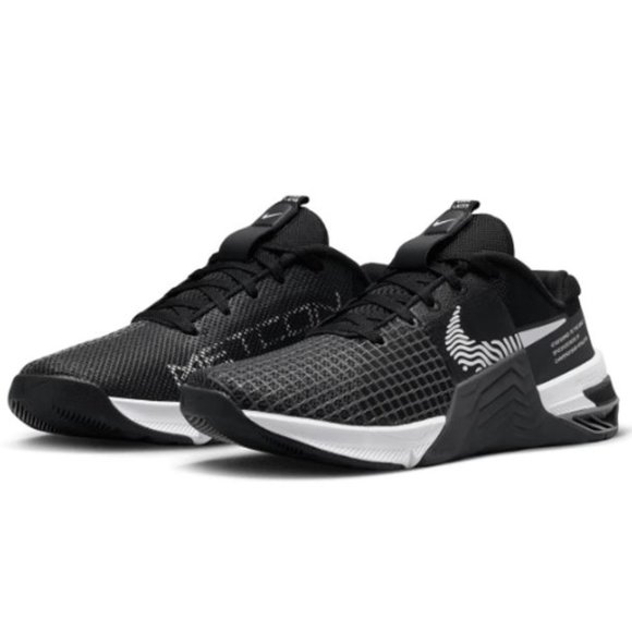 Nike Women's Metcon 8 'Black Dark Smoke Grey' DO9327-001 Gym Training Crossfit - Picture 10 of 16
